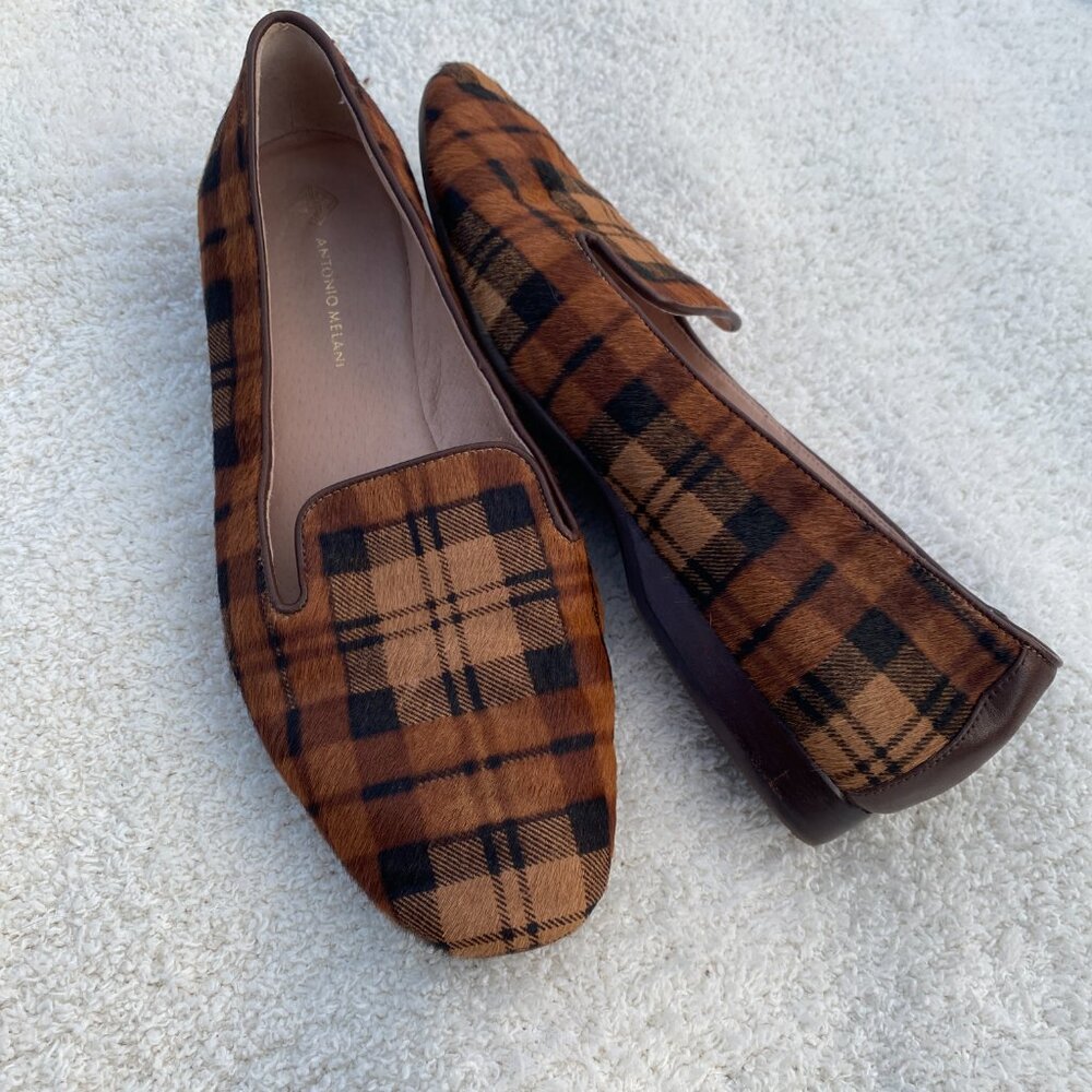 Antonio Melani Wool and Leather Loafers